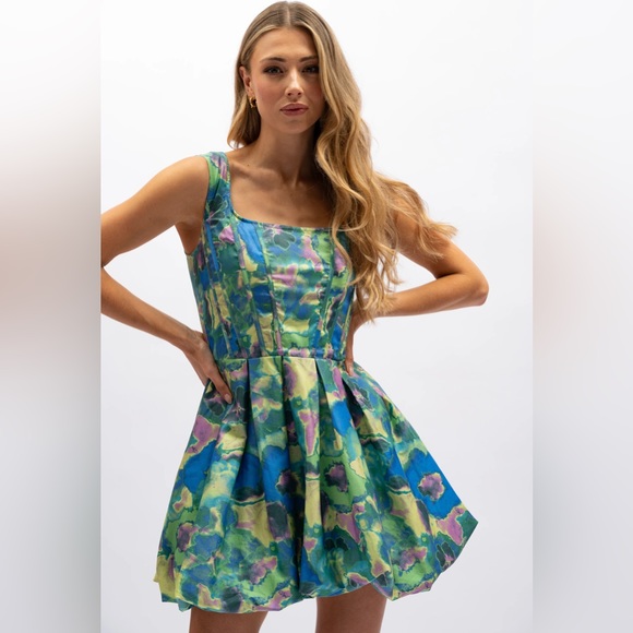 Piper Mini Dress - Aquatic - Picture 2 of 3